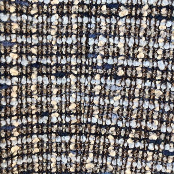 Lafayette 148 tan and blue boucle blazer size 6P - Picture 5 of 8